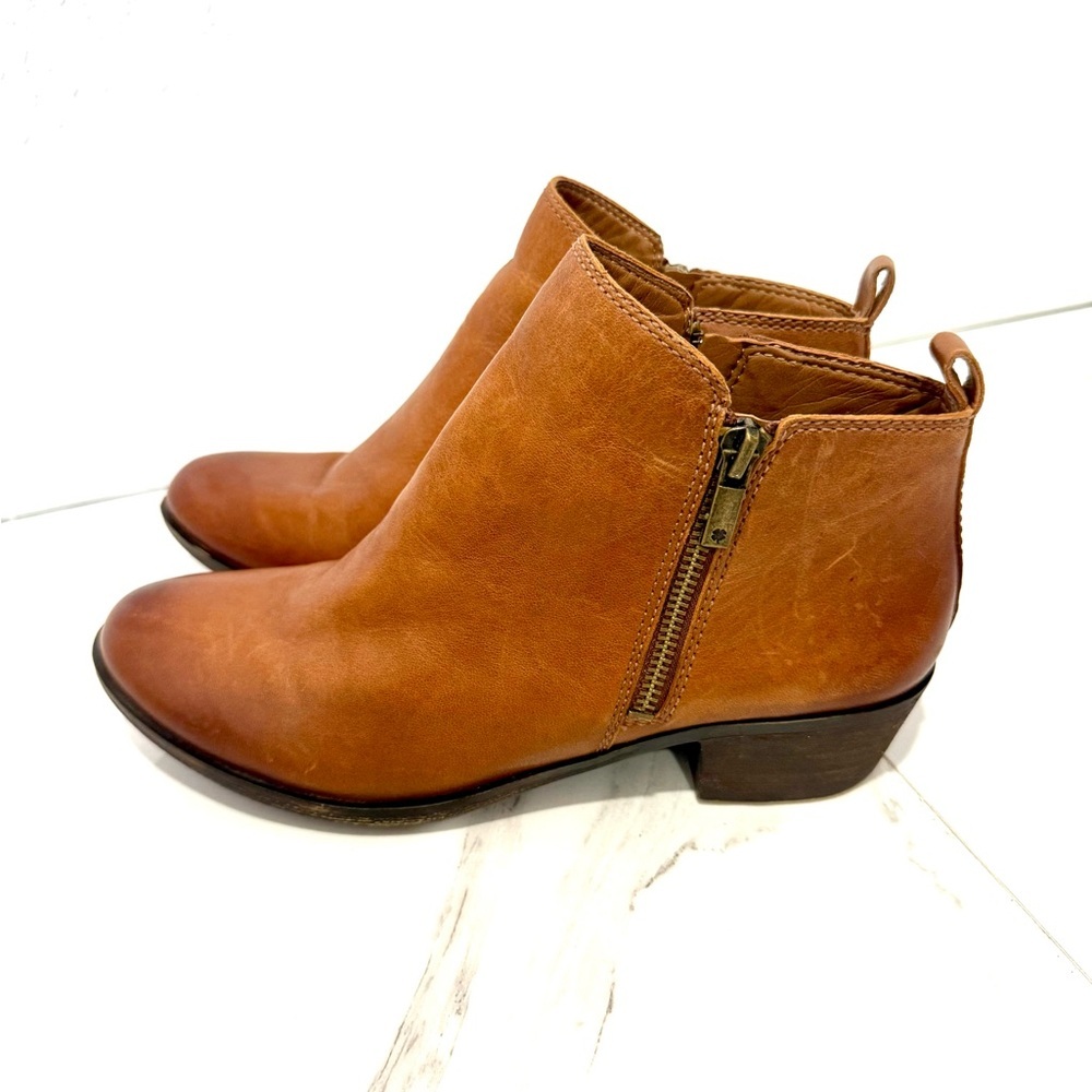 Lucky Brand Basel Brown Leather Ankle Booties‎ 8M